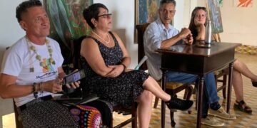 Comité organizador de Iberoarte 2025, en Holguín. Foto: Christian Escalona /periódico !Ahora!