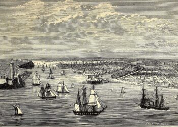 Canal de entrada a la bahía de La Habana y vista panorámica de la ciudad. Foto: Tomada de "La isla de Cuba".