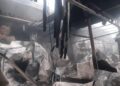 Daños causados por un incendio en la Empresa Pesquera Industrial “La Coloma”, de Pinar del Río, la mayor exportadora de langosta de Cuba. Foto: Tomada de Radio Guamá.