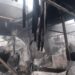 Daños causados por un incendio en la Empresa Pesquera Industrial “La Coloma”, de Pinar del Río, la mayor exportadora de langosta de Cuba. Foto: Tomada de Radio Guamá.