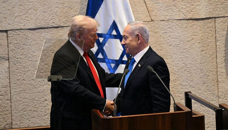 Pese a la práctica de genocidio en Gaza, Estados Unidos nunca cortó los suministros que lo posibilitaron. Foto: EFE/ Oficina del primer ministro israelí