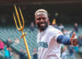 Randy Arozarena durante un partido en la temporada 2025 de MLB. Foto: seattle Mariners.