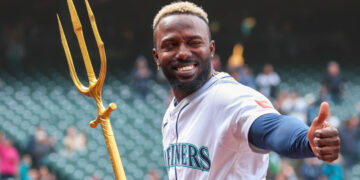 Randy Arozarena durante un partido en la temporada 2025 de MLB. Foto: seattle Mariners.