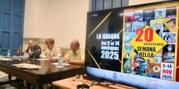 El programa de la Semana Belga en Cuba 2025 fue dado a conocer por el embajador de esa nación en la isla. Foto: Nestor Martí/ Cortesía del evento.