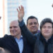 José Luis Espert (izq) junto al presidente de Argentina, Javier Milei, en una caravana en Lomas de Zamora. Foto: Juan Ignacio Roncoroni/EFE.
