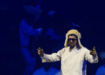 Bad Bunny durante una presentación en el Coliseo de Puerto Rico, en San Juan, en septiembre de 2025. Foto: Thais Llorca / EFE / Archivo.