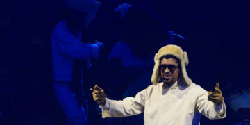 Bad Bunny durante una presentación en el Coliseo de Puerto Rico, en San Juan, en septiembre de 2025. Foto: Thais Llorca / EFE / Archivo.