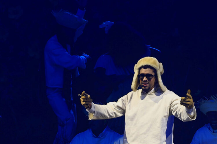 Bad Bunny durante una presentación en el Coliseo de Puerto Rico, en San Juan, en septiembre de 2025. Foto: Thais Llorca / EFE / Archivo.