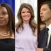 Letitia James, fiscal general de Nueva York; la fiscal federal interina para el Distrito Este de Virginia, Lindsey Halligan y James Comey, exdirector del FBI. Foto: Collage a partir de fotos de EFE y la Casa Blanca.