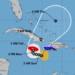 Mapa del Centro Nacional de Huracanes de Estados Unidos. Situación de la tormenta tropical melissa a las 8:00 AM EDT (1200 UTC) de este sábado 25 de octubre.
