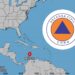 Mapa intervenido del Centro Nacional de Huracanes con la posición de la tormenta tropical Melissa a las 4:39 P.M. EDT.