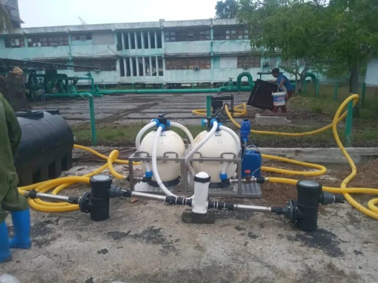 Una de las plantas potabilizadoras quedó instalada en Río Cauto. Foto: Unicef.org.