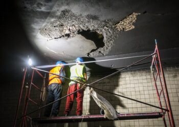 Reparaciones en el Túnel de Línea. Foto: Facebook/Eduardo Rodríguez Dávila.