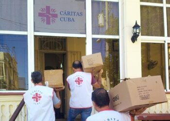 Ayuda humanitaria a través de la Iglesia Católica en Cuba. Foto: Tomada del perfil en X del Ministerio de Comercio Exterior y la Inversión Extranjera (Mincex).