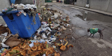 Acumulación de basura en una calle de La Habana, en medio de la epidemia de dengue, chikungunya y otras arbovirosis en Cuba. Foto: Ernesto Mastrascusa / EFE.