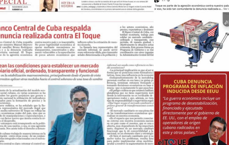 Imágenes que acompañaron la publicación del parlamentario cubano en sus redes.