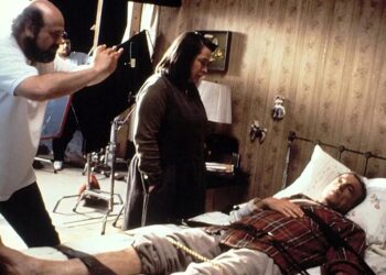 Reiner, a la izquierda, durante el rodaje de Misery. Foto: Academy Museum of Motion Pictures