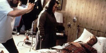 Reiner, a la izquierda, durante el rodaje de Misery. Foto: Academy Museum of Motion Pictures