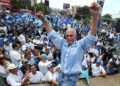 Fotografía de archivo del declarado ganador de las elecciones presidenciales de Honduras, Nasry Asfura, durante un evento de campaña en Tegucigalpa. Foto: Gustavo Amador / EFE / Archivo.