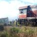 Choque de un tren de pasajeros y una ambulancia en Artemisa. Foto: Tomada del perfil de Facebook de la Unión de Ferrocarriles de Cuba.