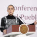 La presidenta de México, Claudia Sheinbaum, habla en una conferencia de prensa, el 27 de enero de 2026. Foto: José Méndez / EFE.