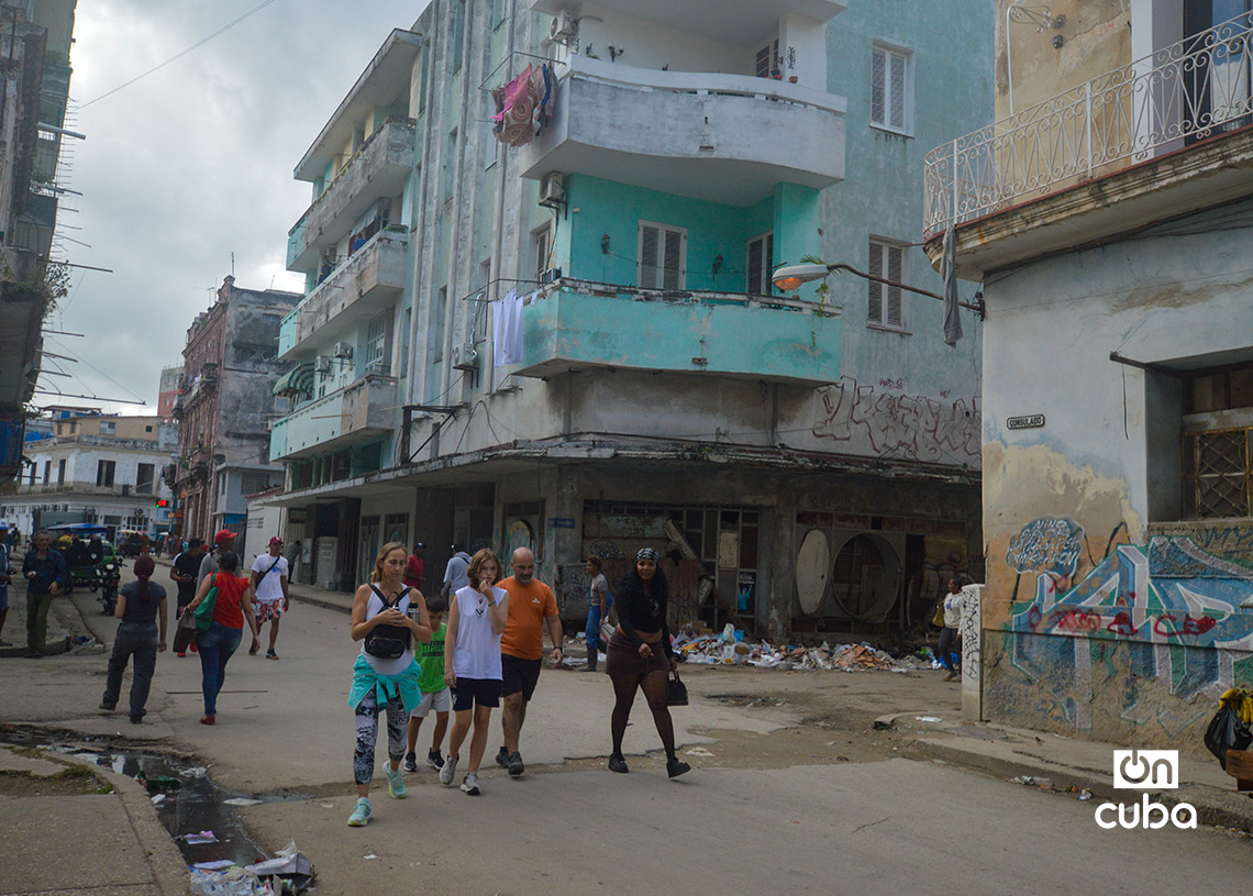Lugar donde estaba el Teatro Musical de La Habana, en la calle Consulado. Foto: Otmaro Rodríguez.