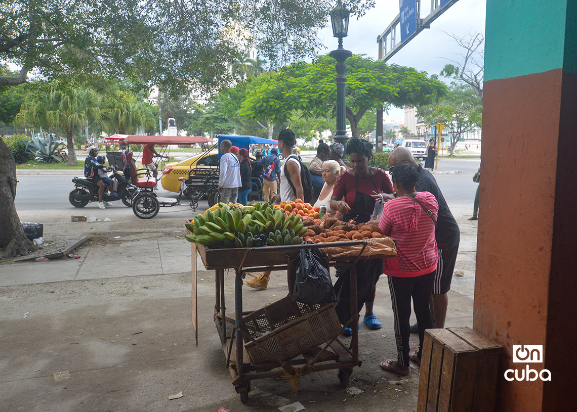 Mobile agricultural products stand, in Havana. Photo: Otmaro Rodríguez.