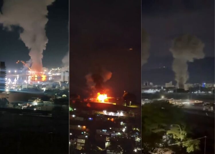 Explosiones en Venezuela. Captura de pantalla de videos.