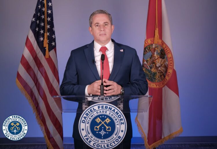 Recaudador de Impuestos del Condado de Miami-Dade, Dariel Fernandez. Foto: Captura de pantalla/Miami-Dade County Tax Collector Dariel Fernandez-YouTube.