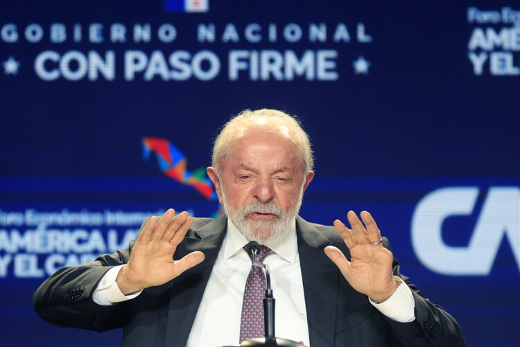 Lula da Silva habla durante el Foro Económico Internacional América Latina y el Caribe 2026 este miércoles, en Ciudad de Panamá. Foto: Bienvenido Velasco/ EFE.