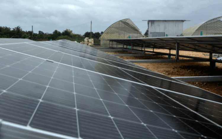 Paneles solares donados a instuciones en Villa Clara. Foto: Radio Rebelde.