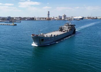 Barco con ayuda humanitaria enviada por México a Cuba. Foto: Gobierno de México.