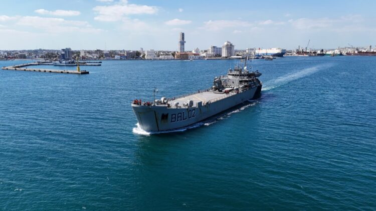 Barco con ayuda humanitaria enviada por México a Cuba. Foto: Gobierno de México.