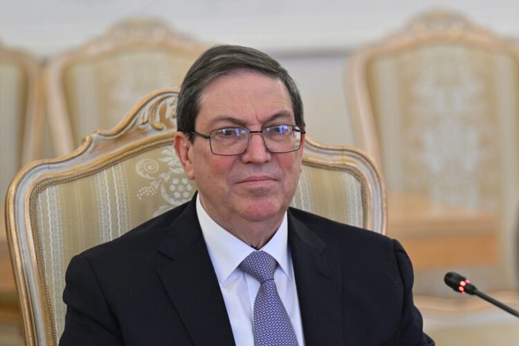 Bruno Rodríguez durante su paso por Moscú, días antes de asistir al Consejo de Derechos Humanos de la ONU. Foto: Héctor Retamal/EFE.