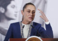 Claudia Sheinbaum en una rueda de prensa. Foto: Isaac Esquivel/EFE.