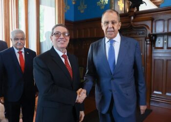 Bruno Rodríguez y Serguéi Lavrov. Foto: @mae_rusia