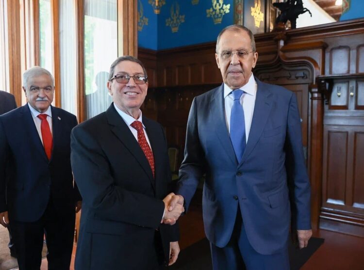 Bruno Rodríguez y Serguéi Lavrov. Foto: @mae_rusia