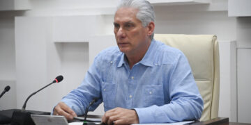 El presidente de Cuba, Miguel Díaz-Canel, durante la intervención grabada en la que confirmó conversaciones entre su Gobierno y el de EEUU. Foto: Presidencia de Cuba / EFE / Archivo.