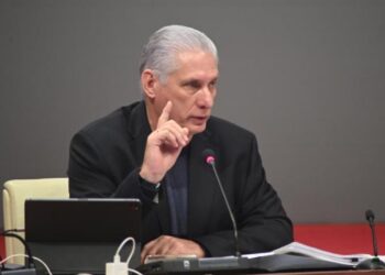 Díaz-Canel durante el Consejo de Ministros de este domingo en La Habana. Foto: Granma.