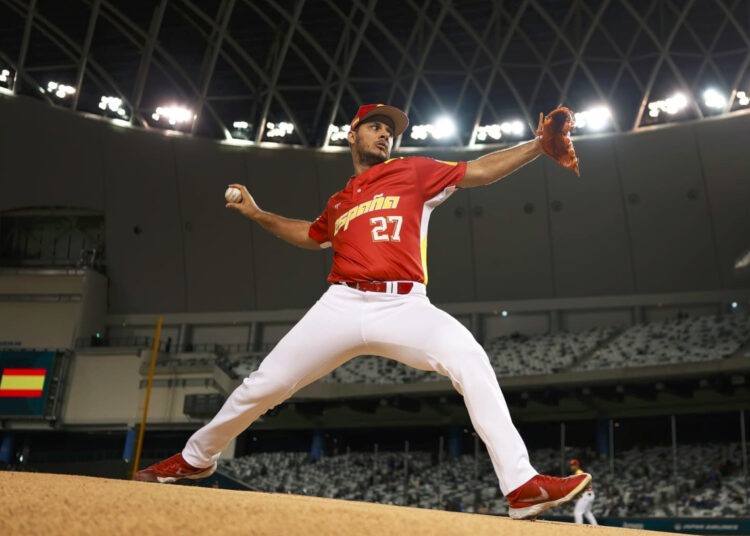 Pablo Guillén ha sido uno de los principales lanzadores de la selección española en los ultimos años. Foto: Real Federación Española de Béisbol y Softbol.
