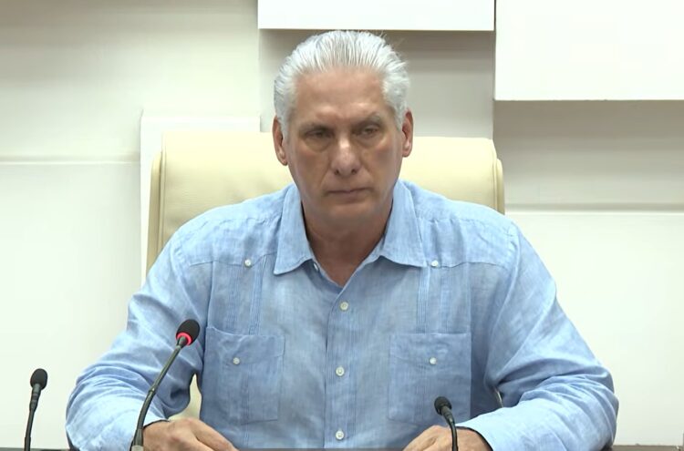 El presidente cubano Miguel Díaz-Canel confirmó conversaciones con el Gobierno de EE.UU. Foto: Captura de pantalla del Canal Caribe.