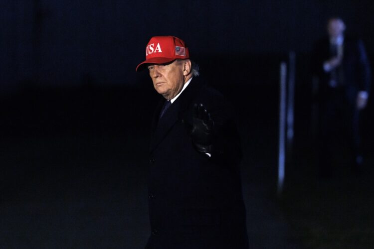 Donald Trump llega a la Casa Blanca el 1 de marzo de 2026. Foto: EFE/EPA/WILL OLIVER.