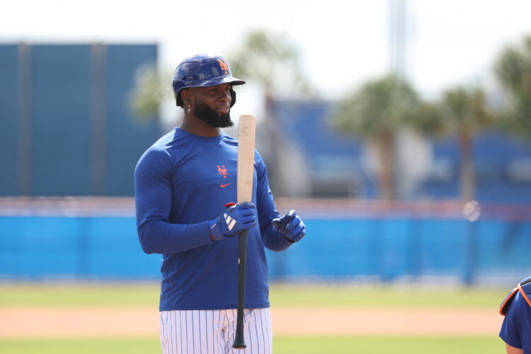 Luis Robert Jr. en el campamento de los Mets de Nueva York. Foto: X @Mets