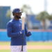 Luis Robert Jr. en el campamento de los Mets de Nueva York. Foto: X @Mets
