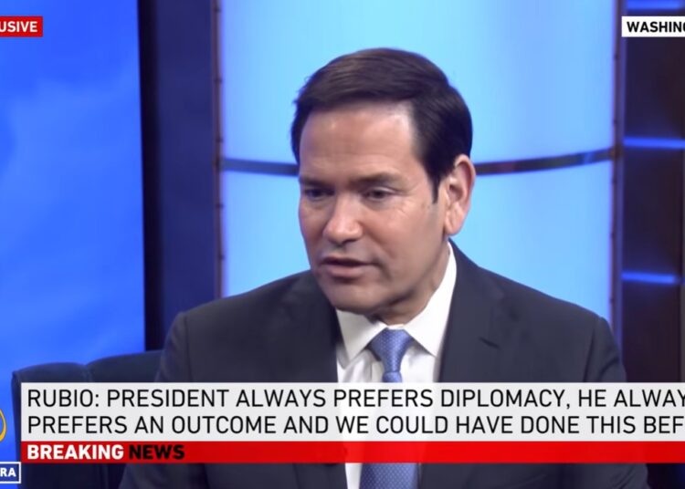 El Secretario de Estado de EEUU, Marco Rubio, en entrevista con la cadena Al Jazeera. Foto: Captura YouTube.
