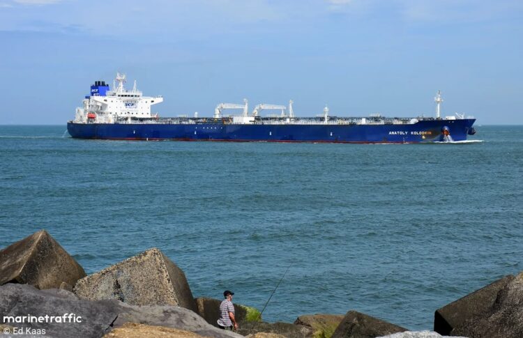 El petrolero ruso Anatoli Kolodkin. Foto: marinetraffic.com
