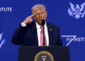 Captura de video de una transmisión de La Casa Blanca del presidente de Estados Unidos, Donald Trump, hablando en el foro FII Priority en Miami, el 27 de marzo de 2026. Foto: La Casa Blanca / EFE.