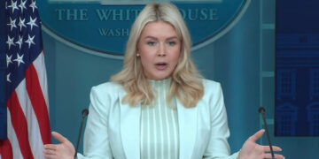 Captura de video de una transmisión de La Casa Blanca de su secretaria de prensa Karoline Leavitt. Foto: La Casa Blanca / EFE.