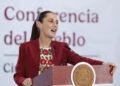 Claudia Sheinbaum, habla durante una rueda de prensa este jueves, 9 de abril. Fto: Mario Guzmán/EFE.