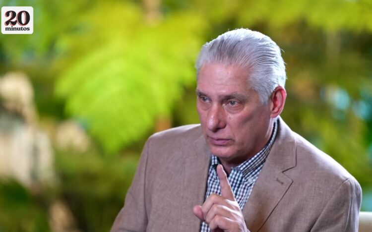 El presidente cubano Miguel Díaz-Canel en entrevista con el periodista brasileño Breno Altman. Foto: Captura de YouTube.